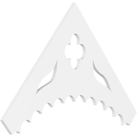 Ekena Millwork Pitch Wellington Architectural Grade PVC Gable Pediment, 48"W x 28"H x 1"P (14/12) GPP048X028X100WEL